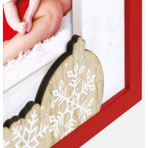 ZEP ZT3746 Cornice in legno Vipiteno Bianco Rosso 10x15...