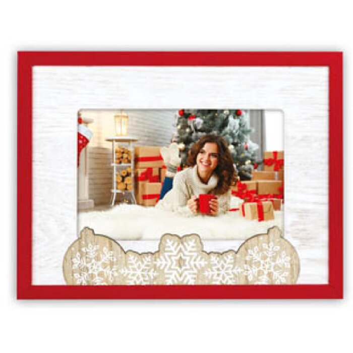 ZEP ZT3764 Cornice orizzontale in legno Vipiteno Bianco Rosso 10x15 cm