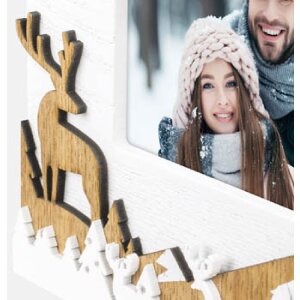 ZEP ZT4146 Cornice in legno Zermatt Bianco Marrone 10x15 cm