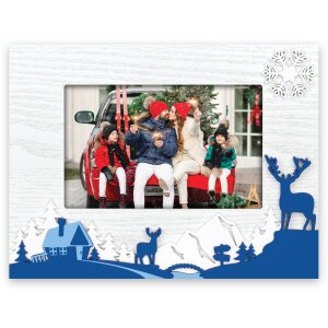 ZEP ZT8446 Cornice in legno Bormio 10x15 cm Bianco Blu