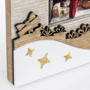ZEP ZT3446 Sestriere Cornice in legno 10x15 cm Natale Oro