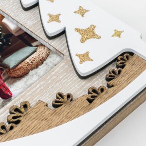 ZEP ZT3446 Sestriere Cornice in legno 10x15 cm Natale Oro