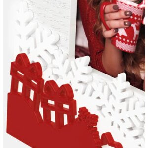 ZEP Verbier ZT8346 Cornice in legno 10x15 cm Bianco Rosso...