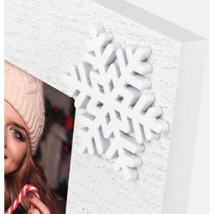 ZEP Verbier ZT8346 Cornice in legno 10x15 cm Bianco Rosso Design Natalizio