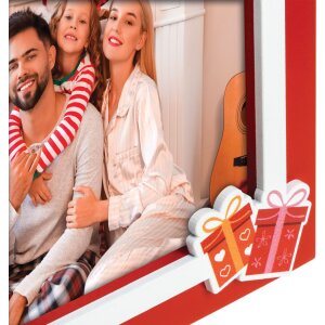 ZEP ZT2946 Cornice Cortina 10x15 cm in legno rosso design...