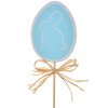 Clayre & Eef 65652BL Tappo per piante in legno blu uovo 6x1x30 cm