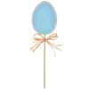 Clayre & Eef 65652BL Tappo per piante in legno blu uovo 6x1x30 cm