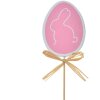 Clayre & Eef 65652P Tappo per piante in legno rosa uovo 6x1x30 cm stile country
