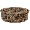 Clayre & Eef 65712 Set 3 cestini portaoggetti Sea Grass Brown Ø 24x8/22x7/19x6 cm