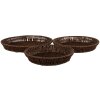 Clayre & Eef 65717 Set 3 cestini tondi marroni Ø 28/25/22 cm Plastica