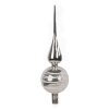 Clayre & Eef 6GL4651 Copri albero di Natale in vetro argento Ø 8x30 cm