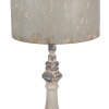 Clayre & Eef 5LMC0040 Lampada da tavolo Iron Beige Grey Ø 33x75 cm E27 max 60W