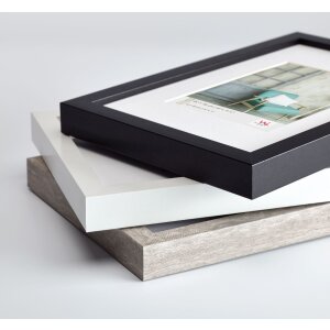 Walther Stockholm Cornice in legno 18x24 Grigio MDF Profilo a blocco Passepartout