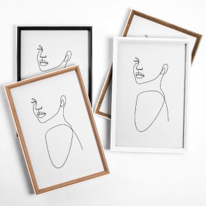 Walther Silhouette cornice in legno 18x24 cm faggio lavato vetro trasparente