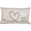 Clayre & Eef CHS36 Copricuscino Beige Verde Motivo cuore 30x50 cm 100% Poliestere
