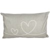 Clayre & Eef CHS36 Copricuscino Beige Verde Motivo cuore 30x50 cm 100% Poliestere