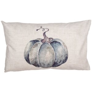 Clayre & Eef CSP36-1 Copricuscino 30x50 cm Motivo zucca Beige Grigio Stile country