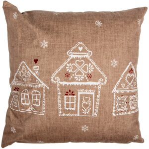 Clayre & Eef GBB22 Copricuscino Marrone Bianco 45x45...