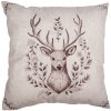 Clayre & Eef GTW21 Copricuscino Beige Marrone Motivo Cervo 45x45 cm Stile Country