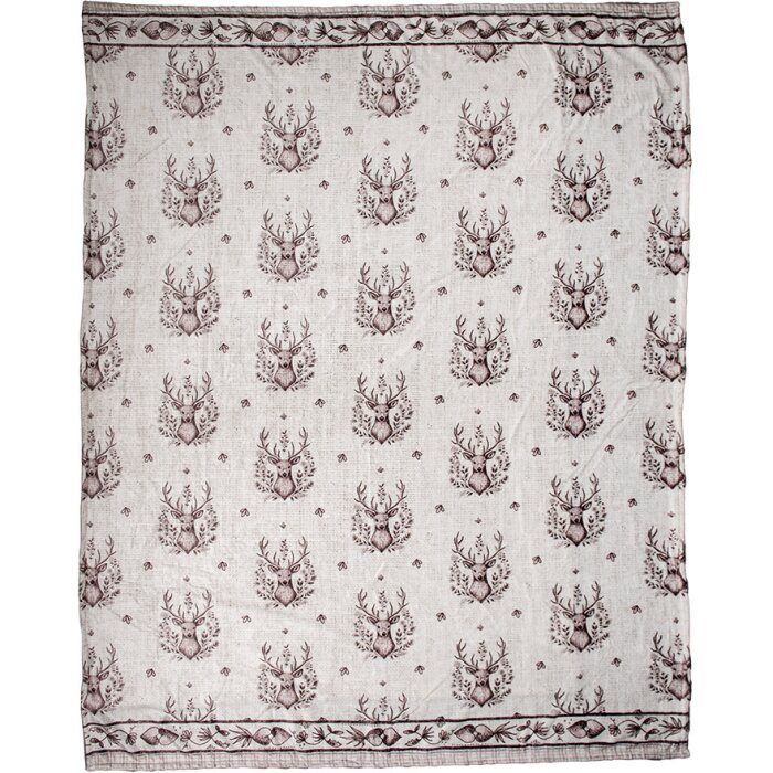Clayre & Eef GTW60-1 Plaid Beige Brown 130x180 cm Stile country