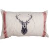 Clayre & Eef NWV36-4 Copricuscino Beige Motivo Cervo Rosso Stile Country 30x50 cm