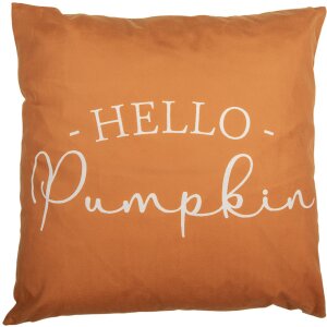 Clayre & Eef PPS22 Copricuscino 45x45 cm Beige Arancione Motivo Zucca Stile Country