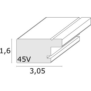 Deknudt S45VD1 cornice in plastica argento 30x30 cm