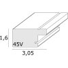 Deknudt S45VD1 cornice in plastica argento 30x30 cm