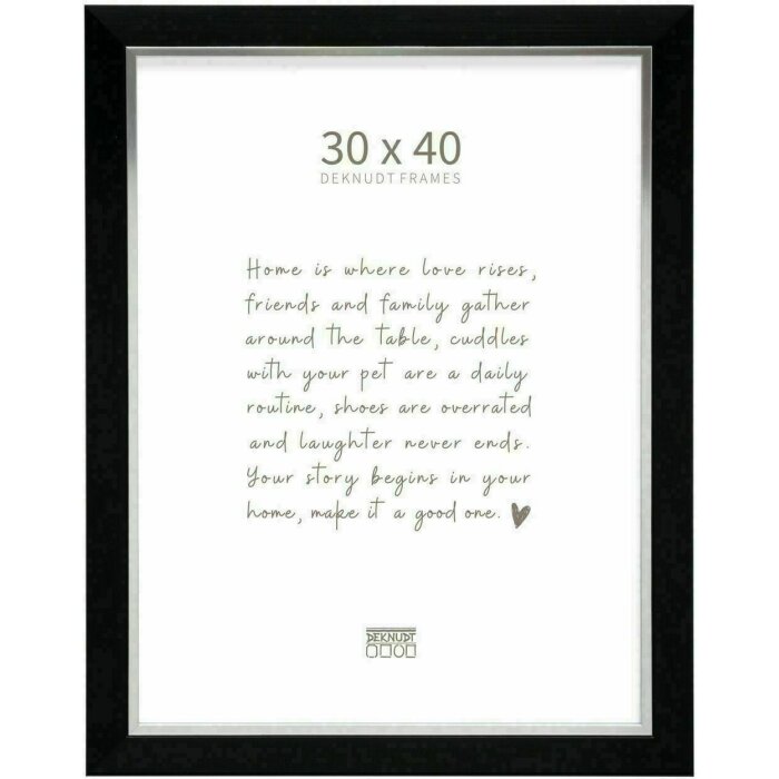 Deknudt S45VH2 Cornice in plastica nera 30,0x40,0 cm
