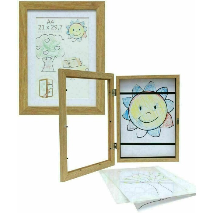 Deknudt S65EH1 Cornice per bambini Disegni in legno naturale A4 Marrone 21x29,7 cm