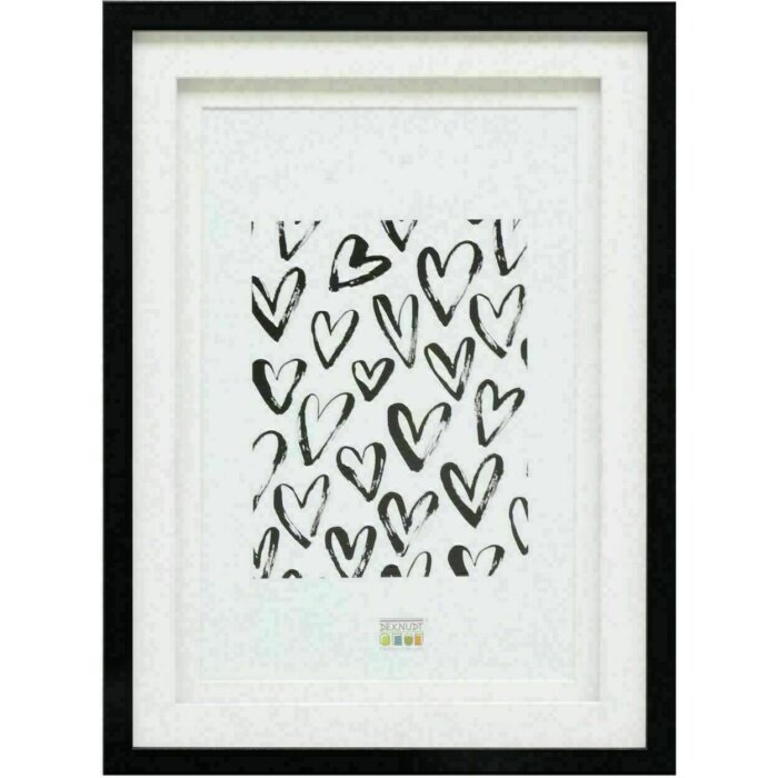 Deknudt S65KK2 Cornice nera doppio passe-partout 1 foto 30x40 cm