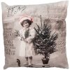 Clayre & Eef KT021.373 Copricuscino 45x45 cm Beige Brown Vintage Retro