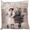 Clayre & Eef KT021.373 Copricuscino 45x45 cm Beige Brown Vintage Retro