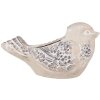 Clayre & Eef 6TE0541 Vaso da fiori Bird Beige Brown 25x14x14 cm Stile country