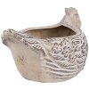 Clayre & Eef 6TE0542L Vaso per fiori Pollo Beige Marrone 26x16x15 cm