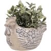 Clayre & Eef 6TE0542L Vaso per fiori Pollo Beige Marrone 26x16x15 cm
