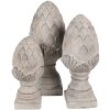 Clayre & Eef 6TE0545L Decorazione Pigna Grigio Pietra Ø 17x39 cm