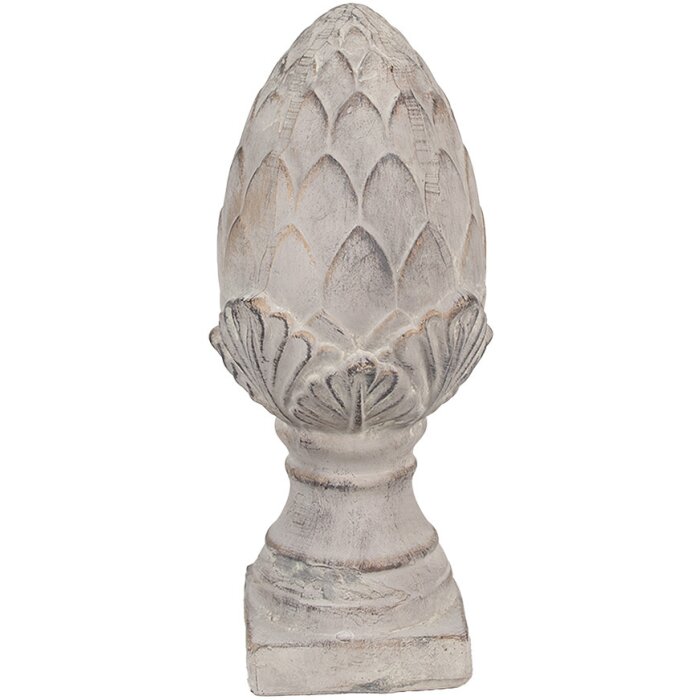 Clayre & Eef 6TE0545M Pigna decorativa in pietra grigia Ø 14x33 cm