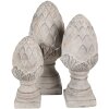 Clayre & Eef 6TE0545M Pigna decorativa in pietra grigia Ø 14x33 cm