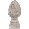Clayre & Eef 6TE0545S Pigna decorativa in pietra grigia Ø 12x26 cm