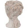 Clayre & Eef 6TE0546L Vaso da fiori Testa di Pietra Grigio 22x20x30 cm
