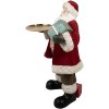 Clayre & Eef 5PR0140 Figura decorativa di Babbo Natale Rosso Bianco 56x50x91 cm Poliresina