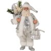 Clayre & Eef 65587 Babbo Natale 18x11x28 cm Argento Bianco