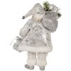 Clayre & Eef 65587 Babbo Natale 18x11x28 cm Argento Bianco