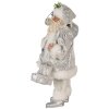 Clayre & Eef 65587 Babbo Natale 18x11x28 cm Argento Bianco