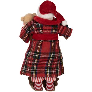 Clayre & Eef 65589 Decorazione Babbo Natale Rosso Bianco 16x10x27 cm