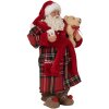 Clayre & Eef 65589 Decorazione Babbo Natale Rosso Bianco 16x10x27 cm