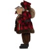 Clayre & Eef 65595 figura decorativa di Babbo Natale 18x10x27 cm rosso marrone stile country
