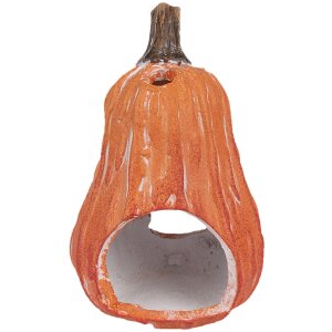 Clayre & Eef 6CE1762 Zucca decorativa in ceramica arancione 11x10x18 cm Stile Country