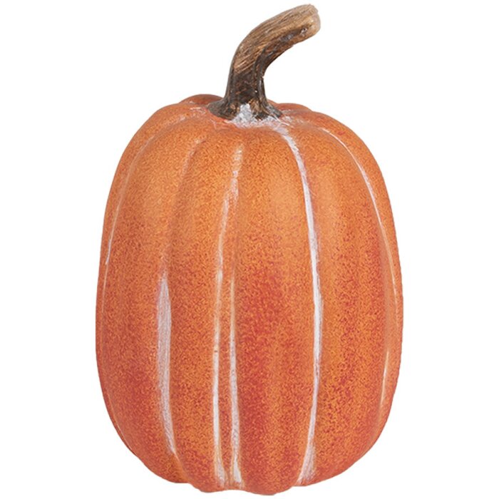 Clayre & Eef 6CE1763 Zucca decorativa in ceramica arancio marrone Ø 12x17 cm